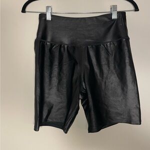 Shiny Black Medium Biker Short